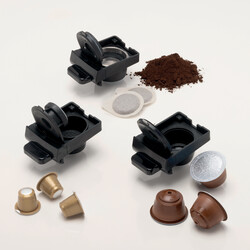 Ariete Çok Fonksiyonlu 4in1 Espresso Makinesi Nespresso, Dolce Gusto, Pod ve Öğütülmüş Kahve Uyumlu Siyah 1304/11 - Thumbnail