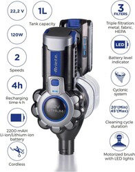 Ariete Dikey Şarjlı Süpürge Mavi 2722/00 - Thumbnail