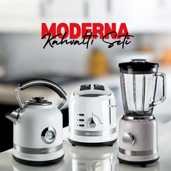 Sepette %20 İndirim Fırsatını Kaçırma! - Ariete Moderna 3'lü Kahvaltı Seti, Beyaz (Su Isıtıcı Kettle + Smoothie Cam Blender + Ekmek Kızartma Makinesi Özel Set) KHSET05