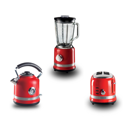 Ariete Moderna Kahvaltı Seti Su Isıtıcı, Kettle + Smoothie Cam Blender + Ekmek Kızartma Makinesi Seti, Kırmızı - Thumbnail