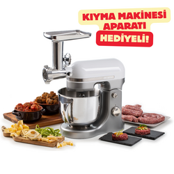 Sepette %20 İndirim Fırsatını Kaçırma! - Ariete Moderna Mutfak Şefi Beyaz 1589/01 + Ariete Kıyma ve Makarna Aparat Seti 4079/00 Hediye 