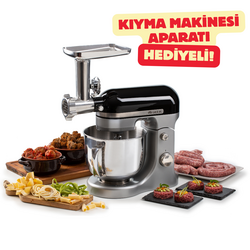 Sepette %20 İndirim Fırsatını Kaçırma! - Ariete Moderna Mutfak Şefi Siyah 1589/02 + Ariete Kıyma ve Makarna Aparat Seti 4079/00 Hediye 
