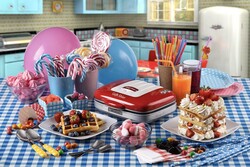 Ariete Party Time Waffle Makinesi Kırmızı 1973/00 - Thumbnail