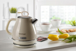 SEPETTE EKSTRA %10 İNDİRİM! - Ariete Vintage 1 Lt Su Isıtıcı Kettle Bej 2868/03 (1)