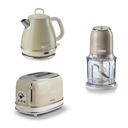 Ariete Vintage Bej 3'lü Kahvaltı Seti (Su Isıtıcı Kettle + Doğrayıcı Rondo + Ekmek Kızartma Makinesi Özel Set KHSET08 - Thumbnail