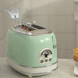 Ariete Vintage Ekmek Kızartma Makinesi - 2 Dilim, Yeşil - Thumbnail