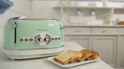 Ariete Vintage Ekmek Kızartma Makinesi, 4 Dilim - Yeşil - Thumbnail