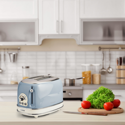 Ariete Vintage Kahvaltı Seti Su Isıtıcı, Kettle + Smoothie Cam Blender + Ekmek Kızartma Makinesi + Filtre Kahve Makinesi Seti, Mavi - Thumbnail