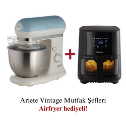 Ariete Vintage Mutfak Şefi Mavi 1588/05 + Ariete Airfryer 6 Lt 4626/00 Hediyeli - Thumbnail