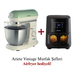 Ariete Vintage Mutfak Şefi Yeşil 1588/04 + Ariete Airfryer 6 Lt 4626/00 Hediyeli - Thumbnail