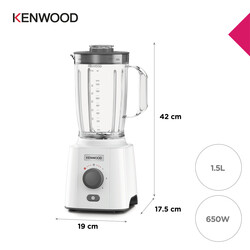 Kenwood Buz Kırma Fonksiyonlu 650 Watt Power Blender BLP41.C0WH - Thumbnail