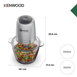 Kenwood Easy Chop+ Cam Hazneli Doğrayıcı Blender CHP62.400SI - Thumbnail