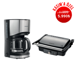 İLK SİPARİŞE SEPETTE %10 İNDİRİM! - Kenwood 2'li Kahvaltı Seti (Tost Makinesi HGM30.000SI + Filtre Kahve Makinesi CMM10.000BM)