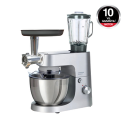 İlk Alışverişe Özel Sepette Ekstra %20 İndirimli - Kenwood Homebake Pro Mutfak Şefi Kıyma Aparatlı ThermoResist Cam Blender 1400 Watt 5 Lt Stand Mikser KHH01.220SI