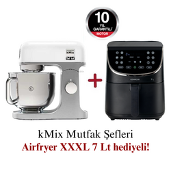 Kenwood kMix Mutfak Şefi 5 Lt KMX750WH + Airfryer XXXL 7 Lt Siyah HFP80.000BK Hediyeli - Thumbnail
