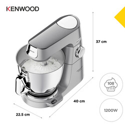 Kenwood Titanium Chef Baker XL Mutfak Şefi Gümüş KVL85.004SI - Thumbnail